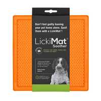 Lickimat Soother Original Slow Food Licking Mat for Cats & Dogs - Orange