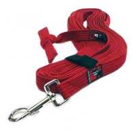 Black Dog Tracking Lead for Recall Training - 11 meters - Regular Width - Red