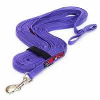 Black Dog Tracking Lead for Recall Training - 11 meters - Regular Width - Purple