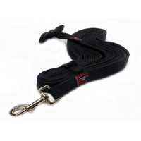 Black Dog Tracking Lead for Recall Training - 11 meters - Regular Width - Black