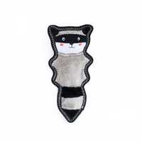 Zippy Paws Z-Stitch Skinny Peltz No Stuffing Squeaker Dog Toy - Raccoon