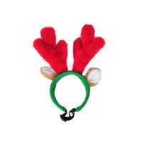 Zippy Paws Christmas Deer Antler Headband for Dogs - Small