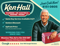 Give Ken a call!  8151 0805 Electrical &amp; Air Conditioning Seniors DiscountSame Day Service...