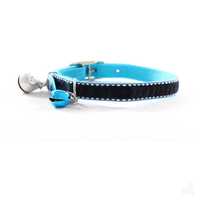 Diva Royal Blue Velvet Bling Quick Release Cat Collar