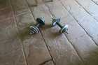 SPIN LOCK DUMBBELL BARS WITH   DISC WEIGHTS    TOTAL 7 KG