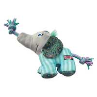 KONG Knots Carnival Canvas Plush Dog Toy with Rope - Elephant - Small/Medium