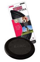 KONG Flyer Frisbee Extreme Black Non-Toxic Rubber Fetch Dog Toy