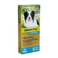 Drontal Intestinal All-Wormer for Medium Dogs to 10kg - 6 Tablets