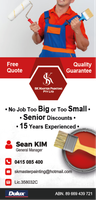 SK Master Painting Pty LtdInterior/ exteriorAll work guaranteedNo job too big or too smallSenior...