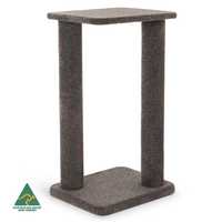 BOSSCAT Gus Premium Cat Scratcher with 2 Extra Tall Claw-Care Carpet Posts - Slate