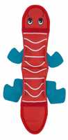 Fire Biterz Tough Squeaker Dog Toy by Outward Hound - 2 Squeaker Lizard Red