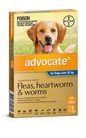 Advocate for Dogs - 6 Pack - Treats Fleas & Worms for Dogs over 25kg - 6pk
