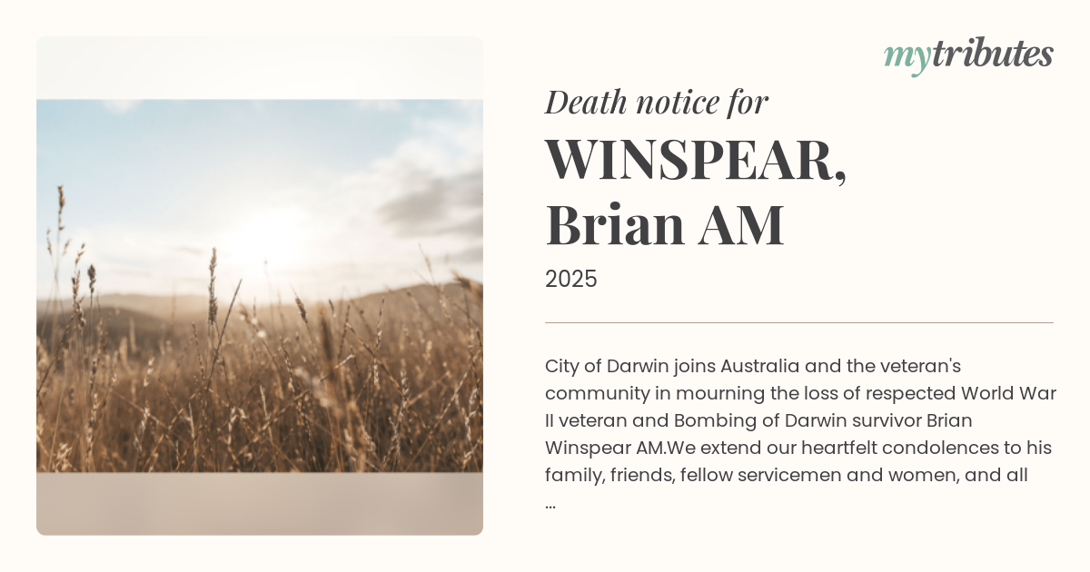 WINSPEAR, Brian AM