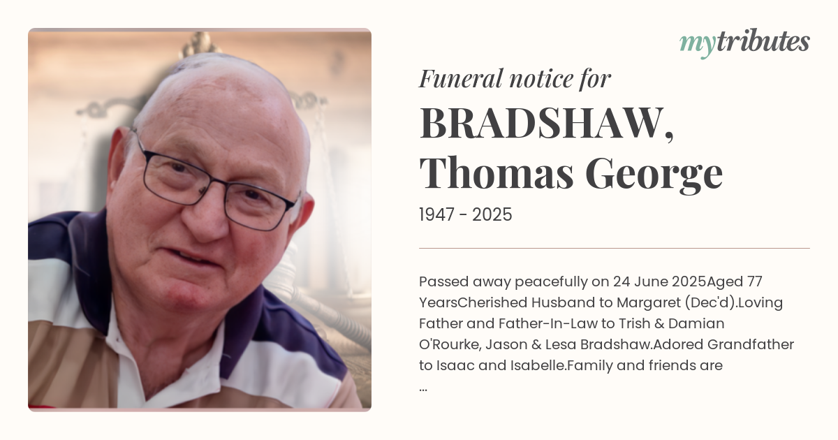 BRADSHAW, Thomas George