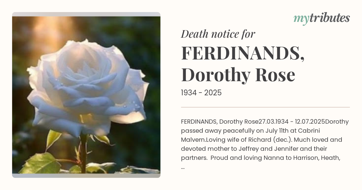 FERDINANDS, Dorothy Rose