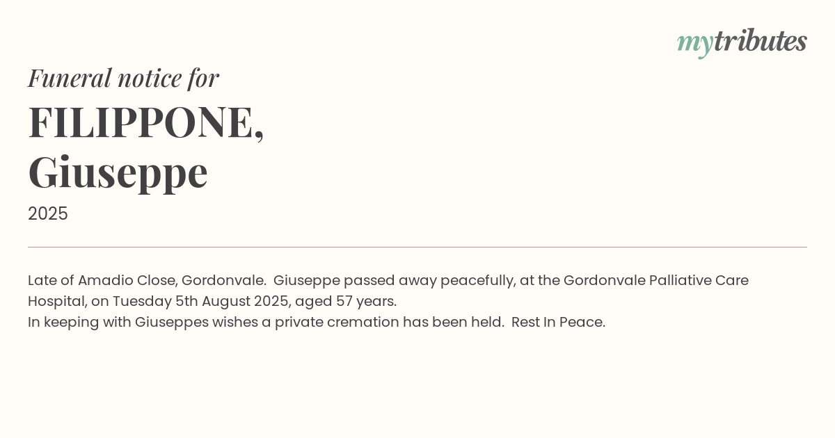 FILIPPONE, Giuseppe