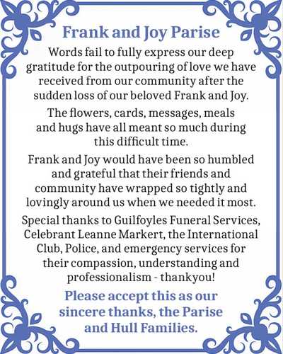 PARISE, Frank and Joy