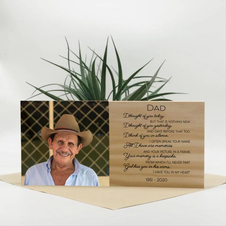 Some words are meant to be held close forever. This personalised memorial photo block is a beautiful...