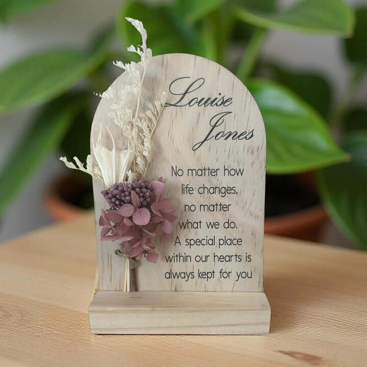 When someone we love becomes a memory, that memory becomes a treasure. Our Personalised Wooden Memorial...