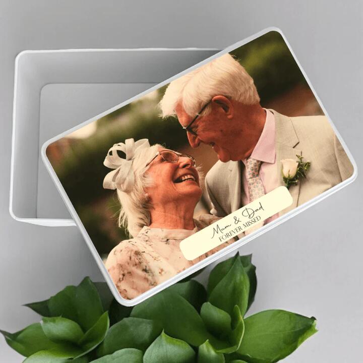 Some memories deserve to be held gently and kept close. This personalised memorial keepsake tin is...