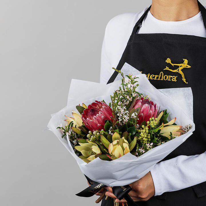 Our Native Florist Choice Hand Tied Posy includes an assortment of in-season natives, wildflowers and...