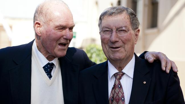 Kel Nagle and Peter Thomson at launch of PGA's centenary celebrations in Sydney.