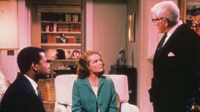 Sydney Poitier, Katharine Houghton and Spencer Tracy in Guess Who's Coming to Dinner.