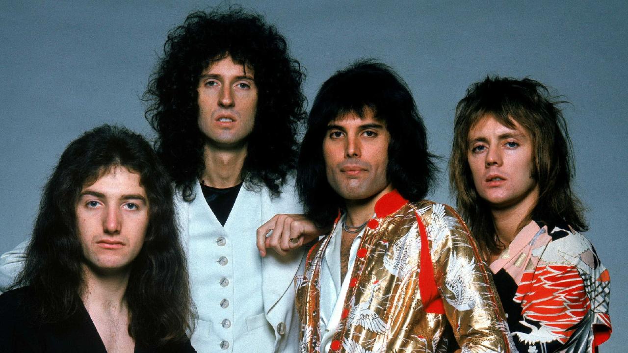 Mercury with his bandmates that would eventually become Queen. Photo: Supplied