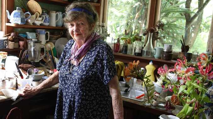 Margaret Olley in her home.