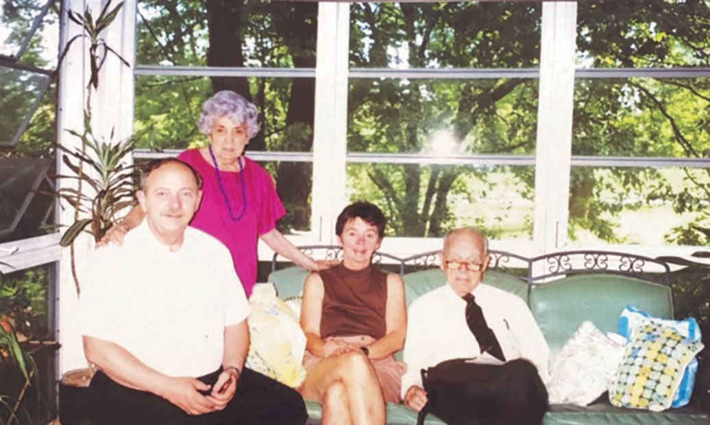 Sylvia with her Brother and Parents. 
