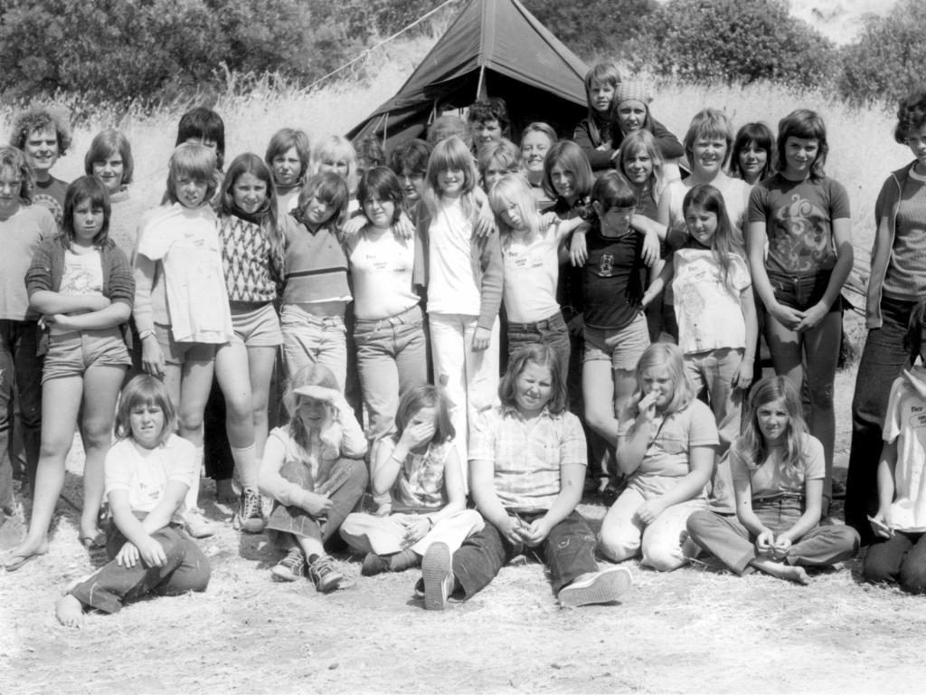 A YMCA camping trip for girls to Kangaroo Island camp in 1975.