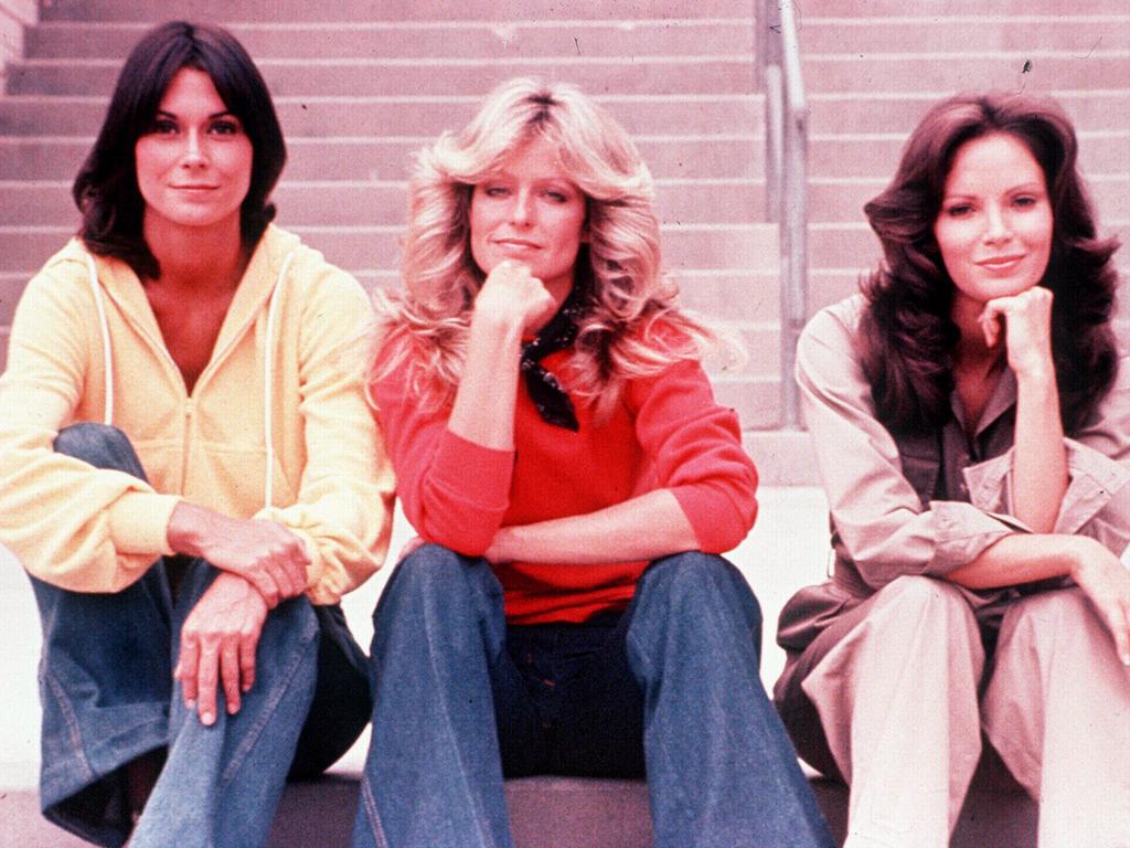 The original cast of Charlie's Angels (from left) Kate Jackson, Farrah Fawcett and Jaclyn Smith.