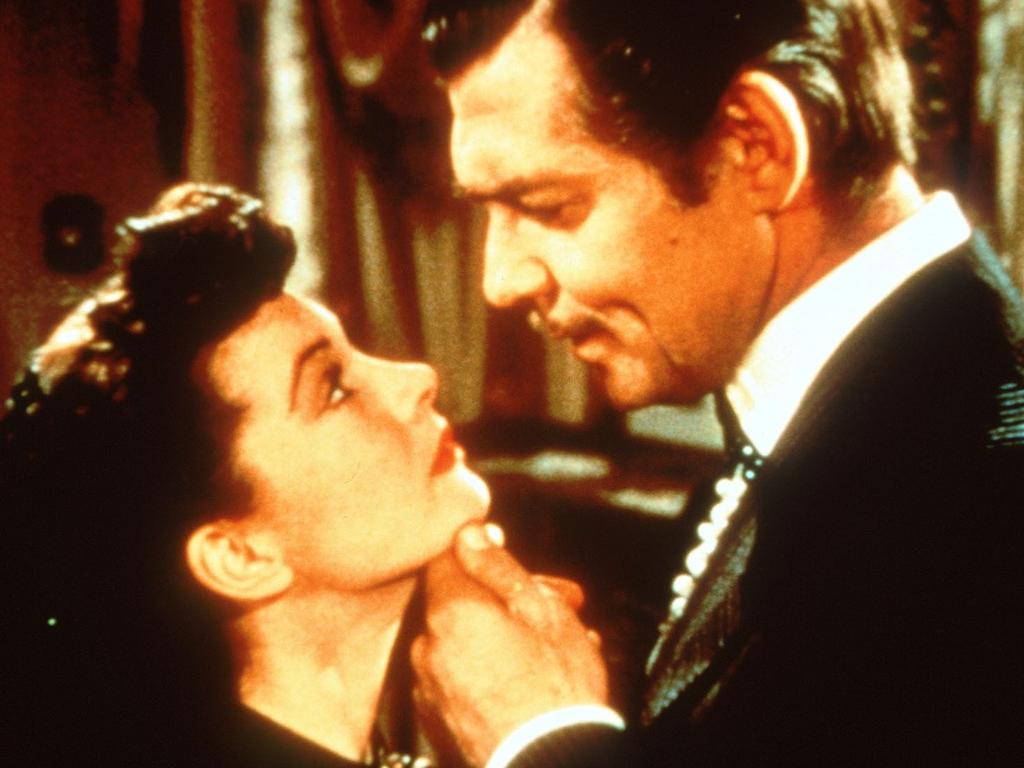 Clark Gable and Vivien Leigh in the 1939 film Gone With The Wind. Picture: Supplied