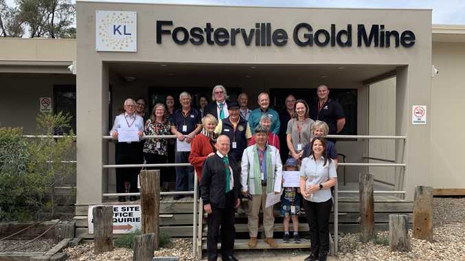 BACKING: Recipients of a Fosterville Gold Mine Community Grant with community manager Felicia Binks (front, right). Picture: KIRKLAND LAKE GOLD