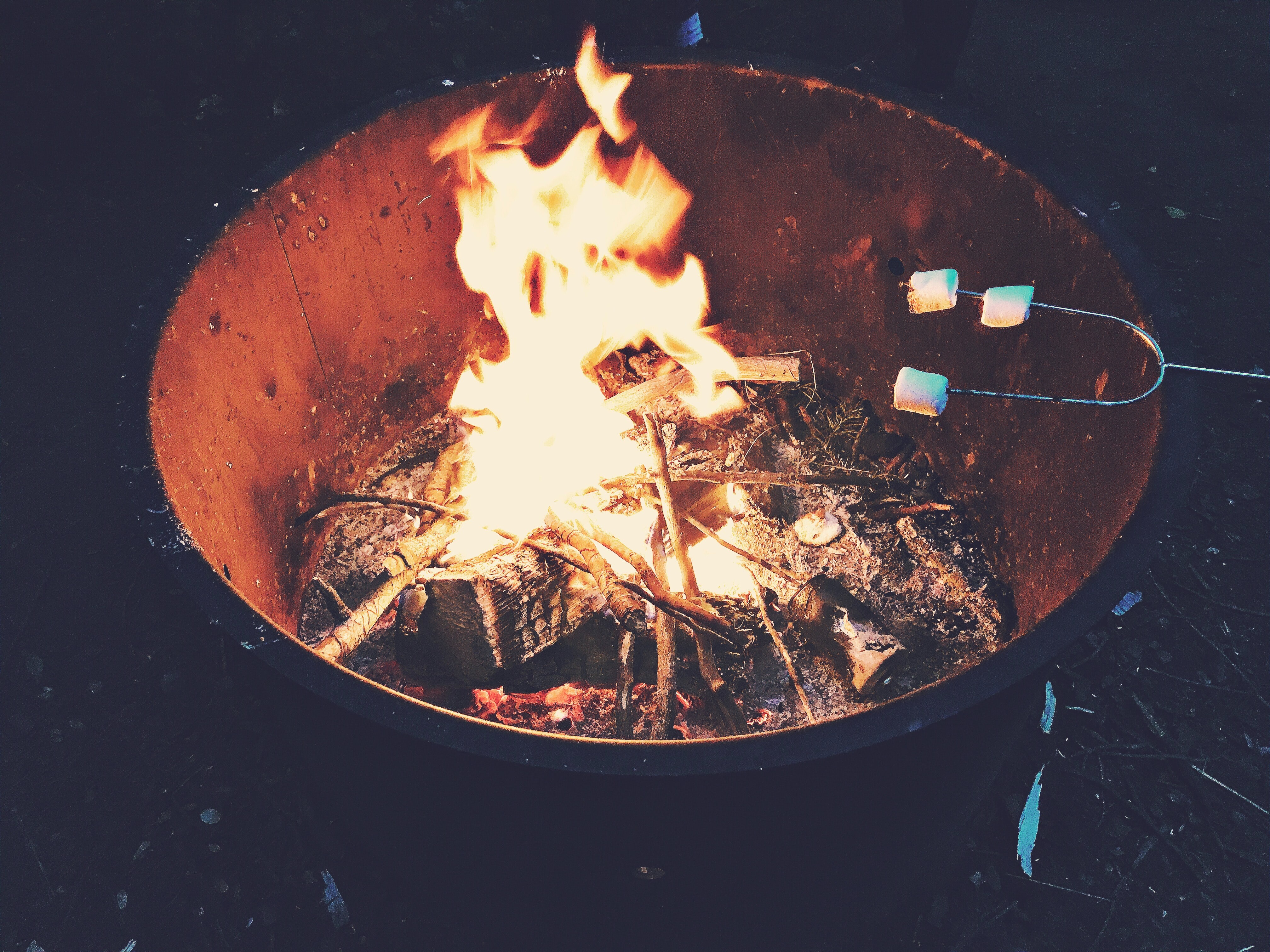 Roast marshmallows on an open flame in your own backyard, the safe way!