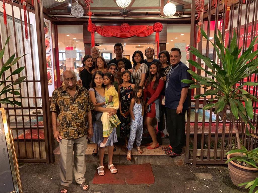Vishna with his extended family.