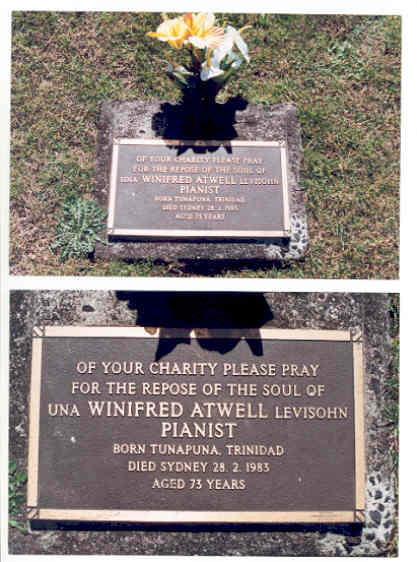 The final resting place of international star Winifred Atwell is in a small cemetery in South Gundurimba, just outside Lismore, Australia. Photo: Findagrave