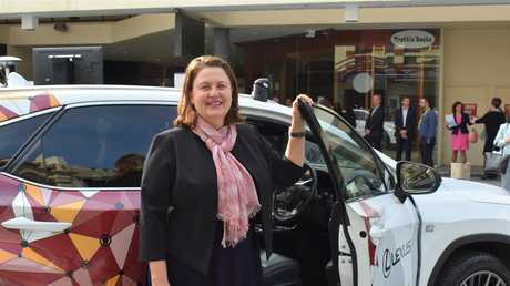 Ipswich Mayor Teresa Harding at the launch of the new Ipswich Connected Vehicles Pilot.