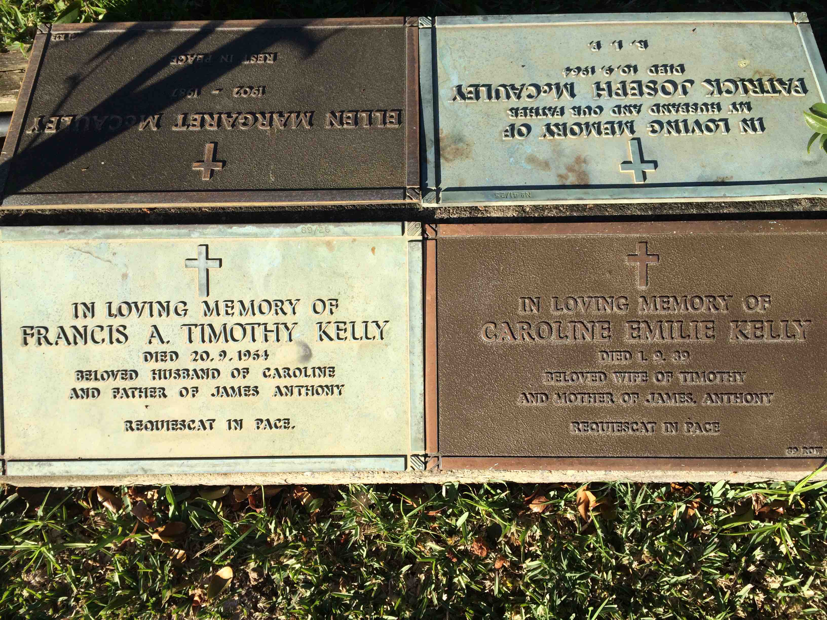 Caroline is buried in the Catholic section of the Northern Suburbs cemetery in Sydney. Photo: Northern Cemeteries website