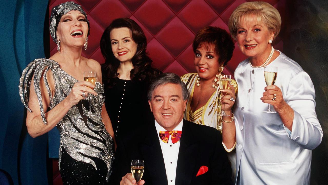 Stan Zemanek with Jeanne Little, Lisa Wilkinson, Ann Wills and Maureen Duval in 1997.