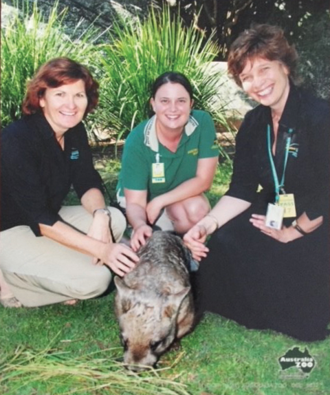 Judy with friend Rosemarie at the Australia Zoo.