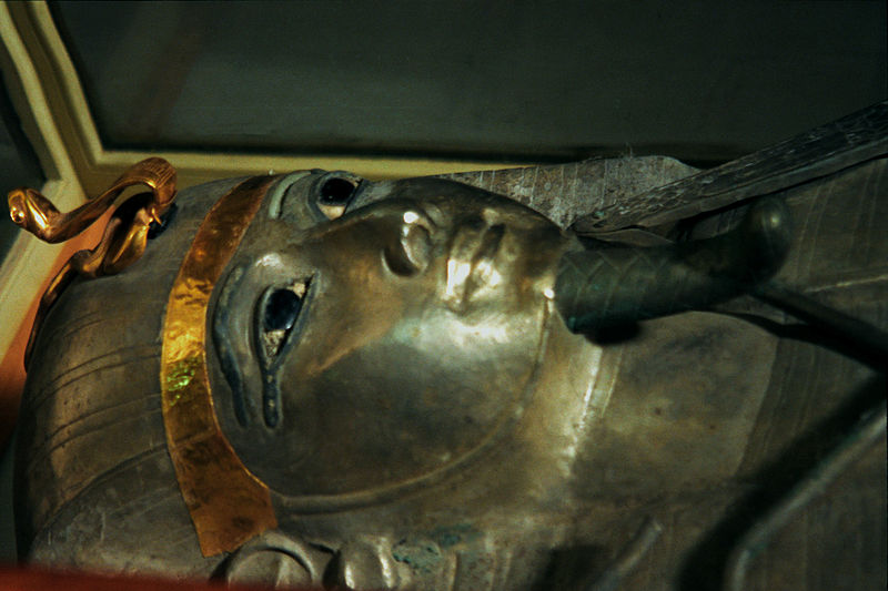 Sarcophagus of Pharaoh Psusennes. Source: WikiMedia Commons