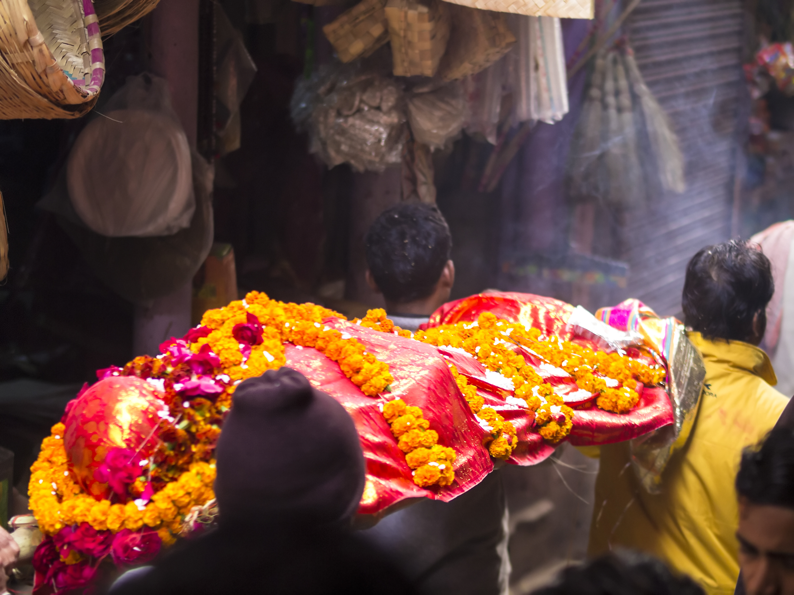 Varanasi funerals are an extravagant, public affair. 