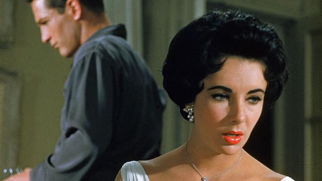 Elizabeth Taylor and Paul Newman in Cat on a Hot Tin Roof which earned Taylor a BAFTA nomination.