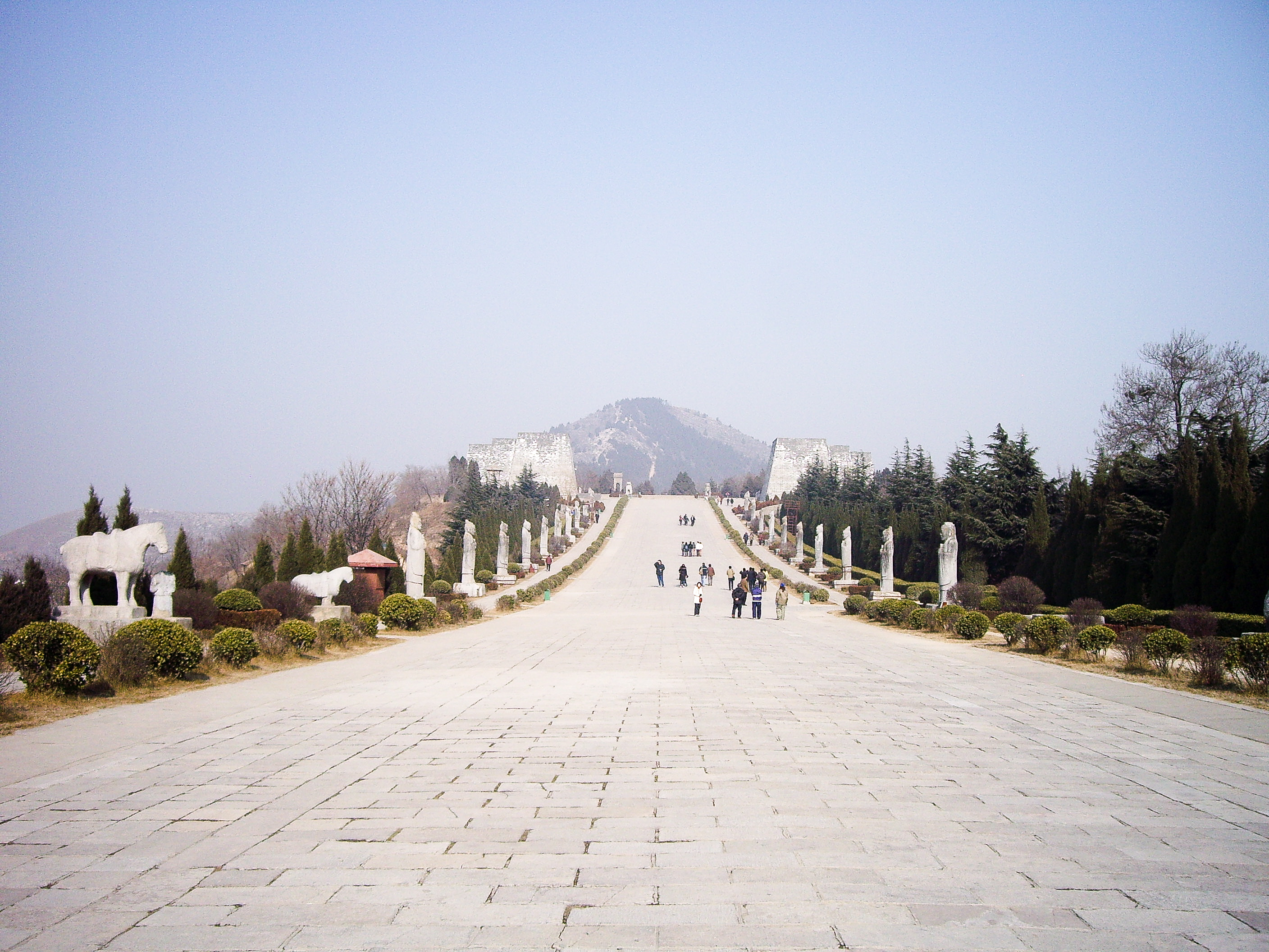 Spirit Way of Qianling Mausoleum - Mausoleum of Emperor Gaozong and Wu Zetian in Tang dynasty, Xian, China. 