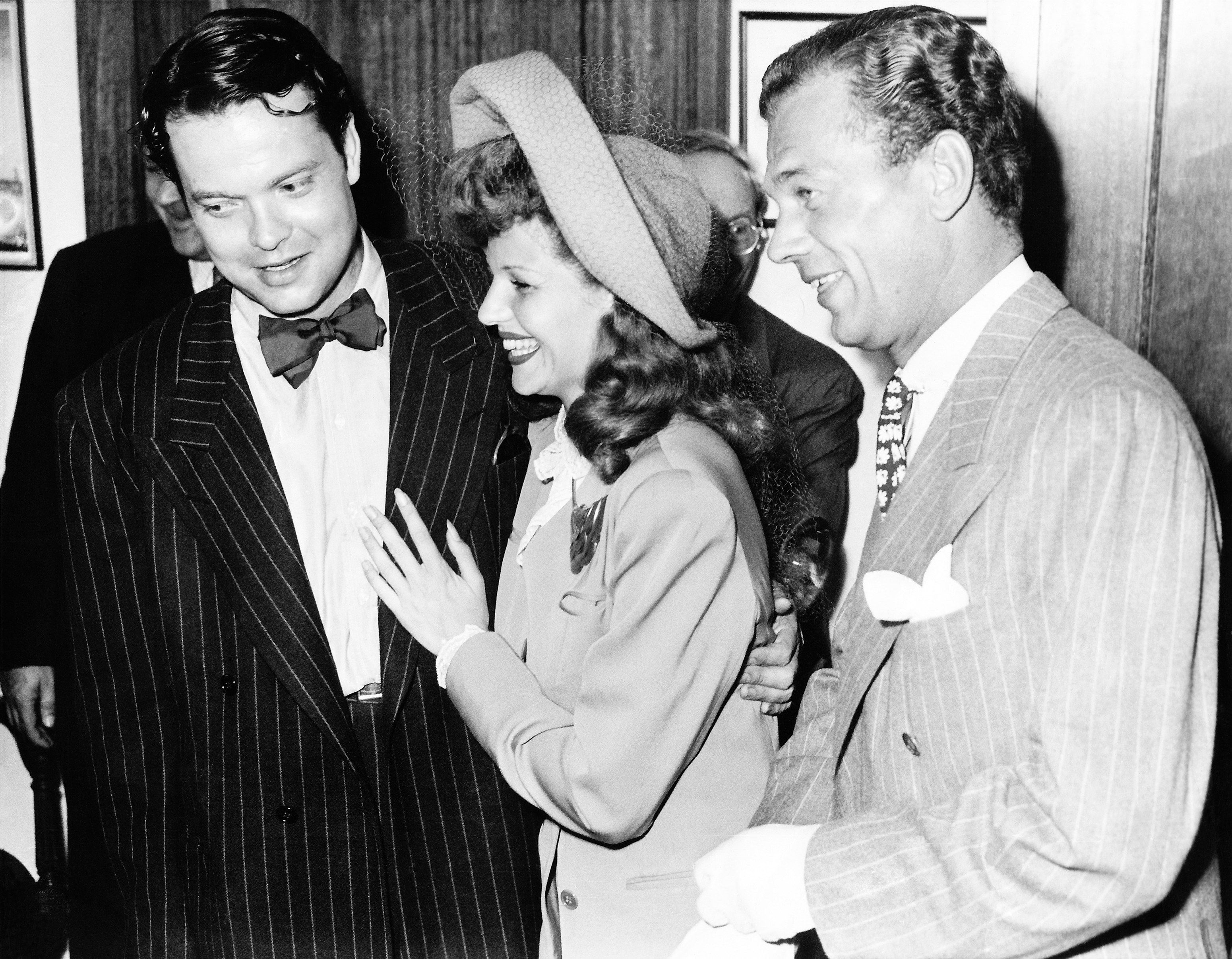 Orson Welles at his wedding to Rita Hayworth, with best man Joseph Cotten on September 7, 1943. 