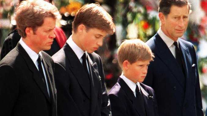 Earl Spencer, left, said he had been ‘lied to’ over William and Harry’s involvement with the funeral and that he was ‘told that they wanted to do it’.