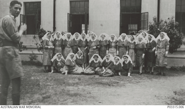 Group portrait of the nursing staff of 2/13th Australian General Hospital
