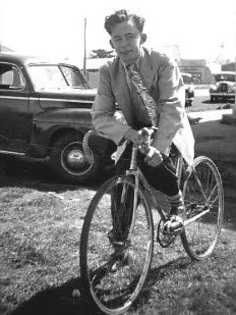 Jack Maloney in his hometown of Port Fairy in 1949.