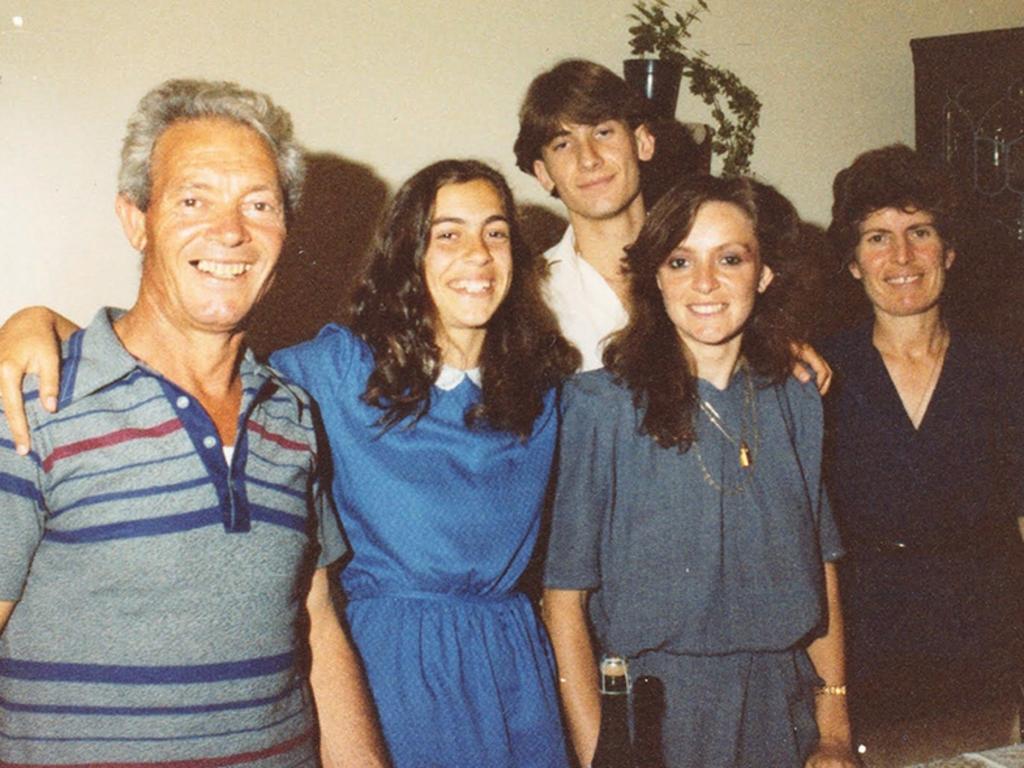 Antonio Gargano was remembered as a loving and gentle father. He is pictured with his wife Melina, far right, and children Rina, Rocco and Angelina